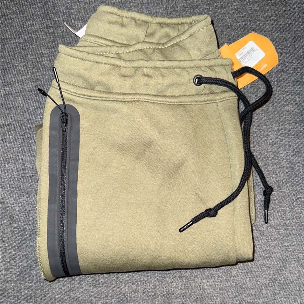 Nike Olive Green Joggers with Black Accents